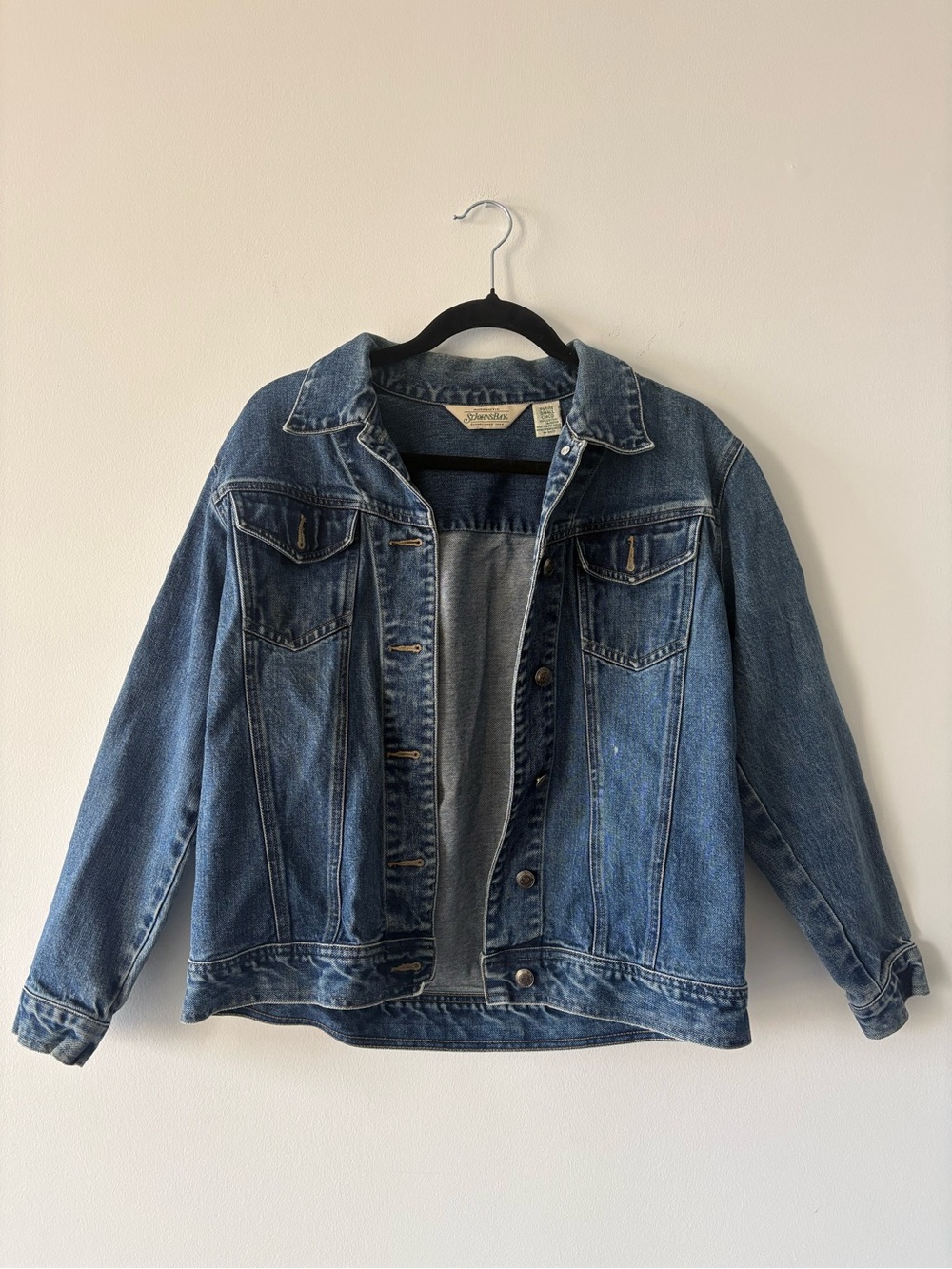 Vintage St. John's Bay Medium Wash Blue Denim Jean Jacket Small